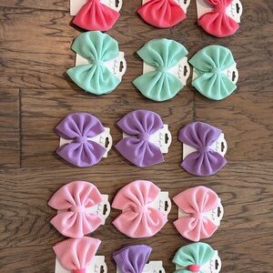 Colorful Bow Hair Clips Set for Kids
